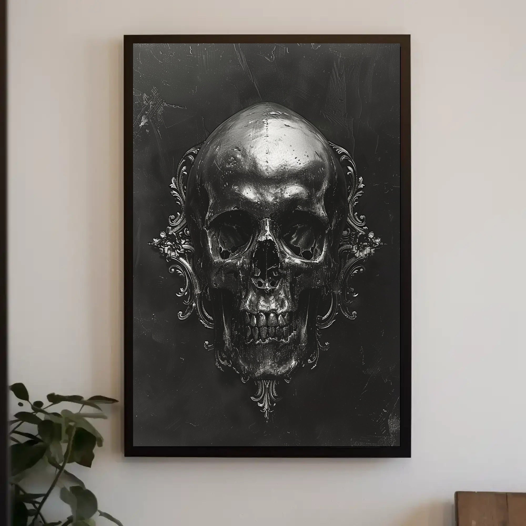Ornate Skull Art Poster PosterGoat