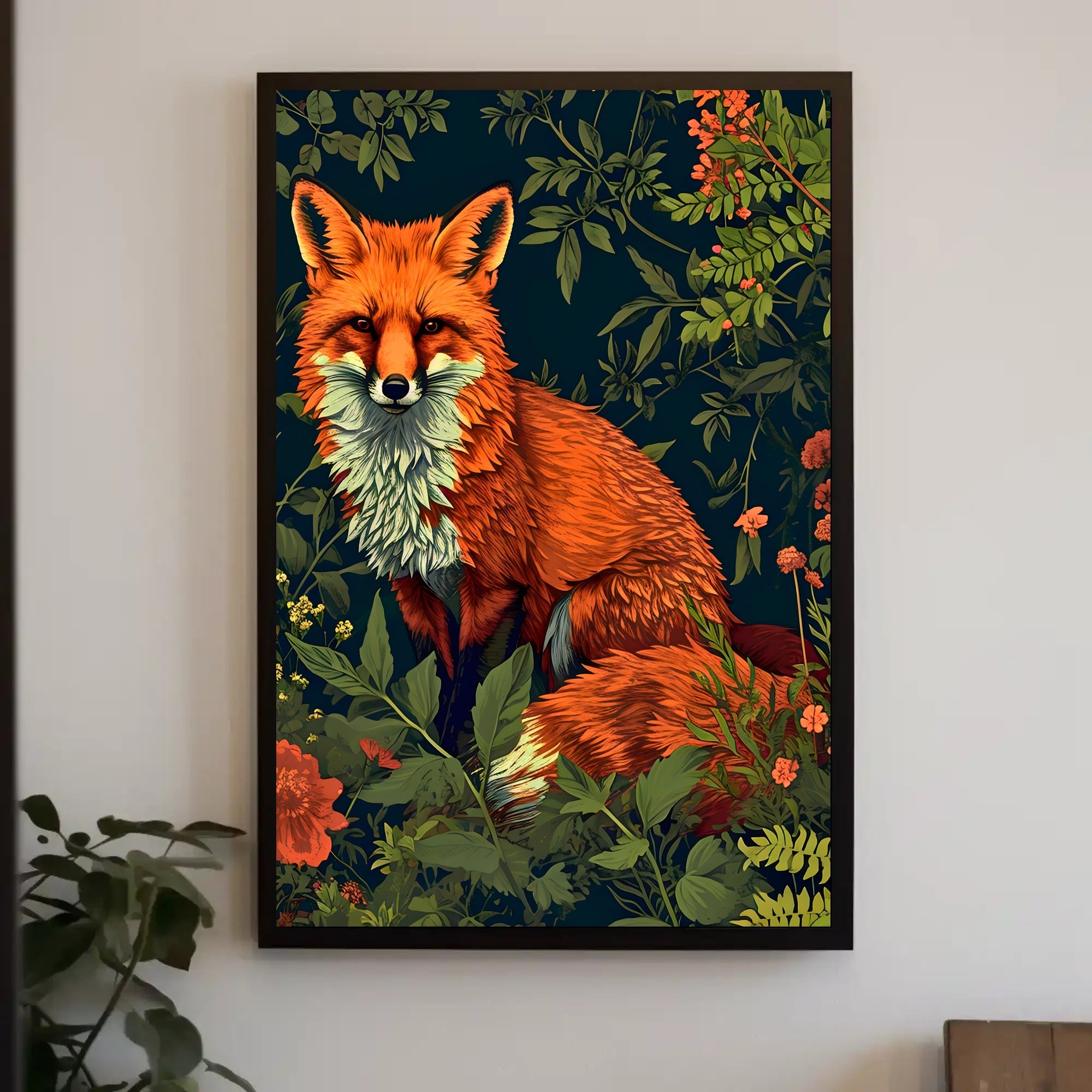 Red Fox Forest Serenity Animal Poster