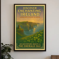 Ireland's Enchanting Cliffs Travel Poster