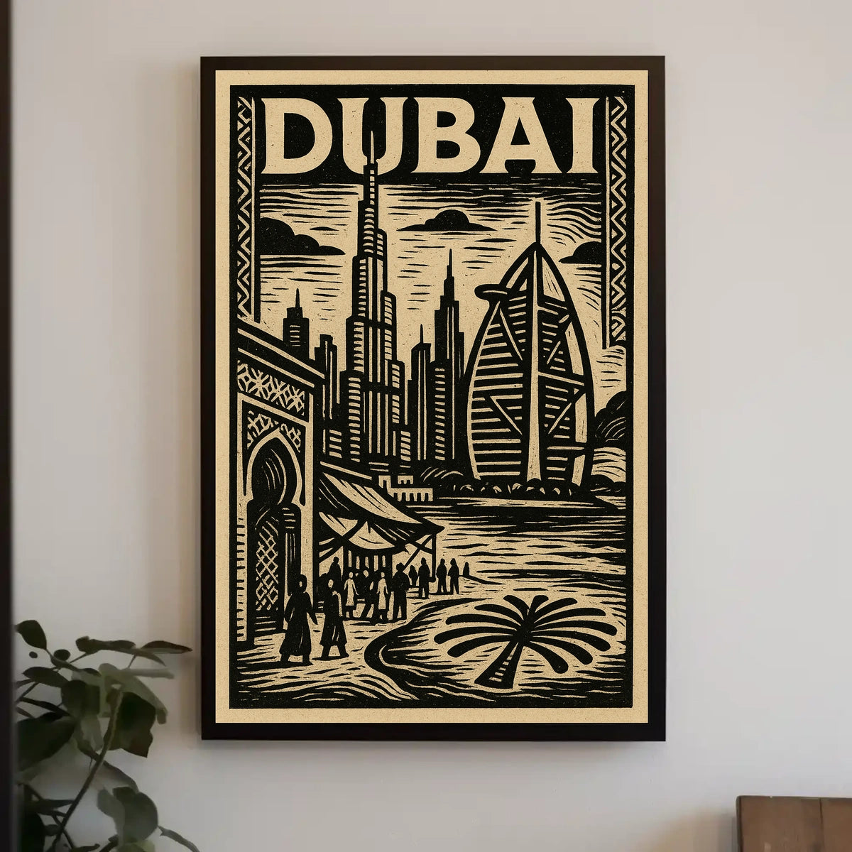 Discover Dubai Poster For Travel Lovers Iconic Skyline