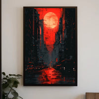 Urban Metropolis Dystopian Scene in Futuristic Sci-Fi Poster PosterGoat