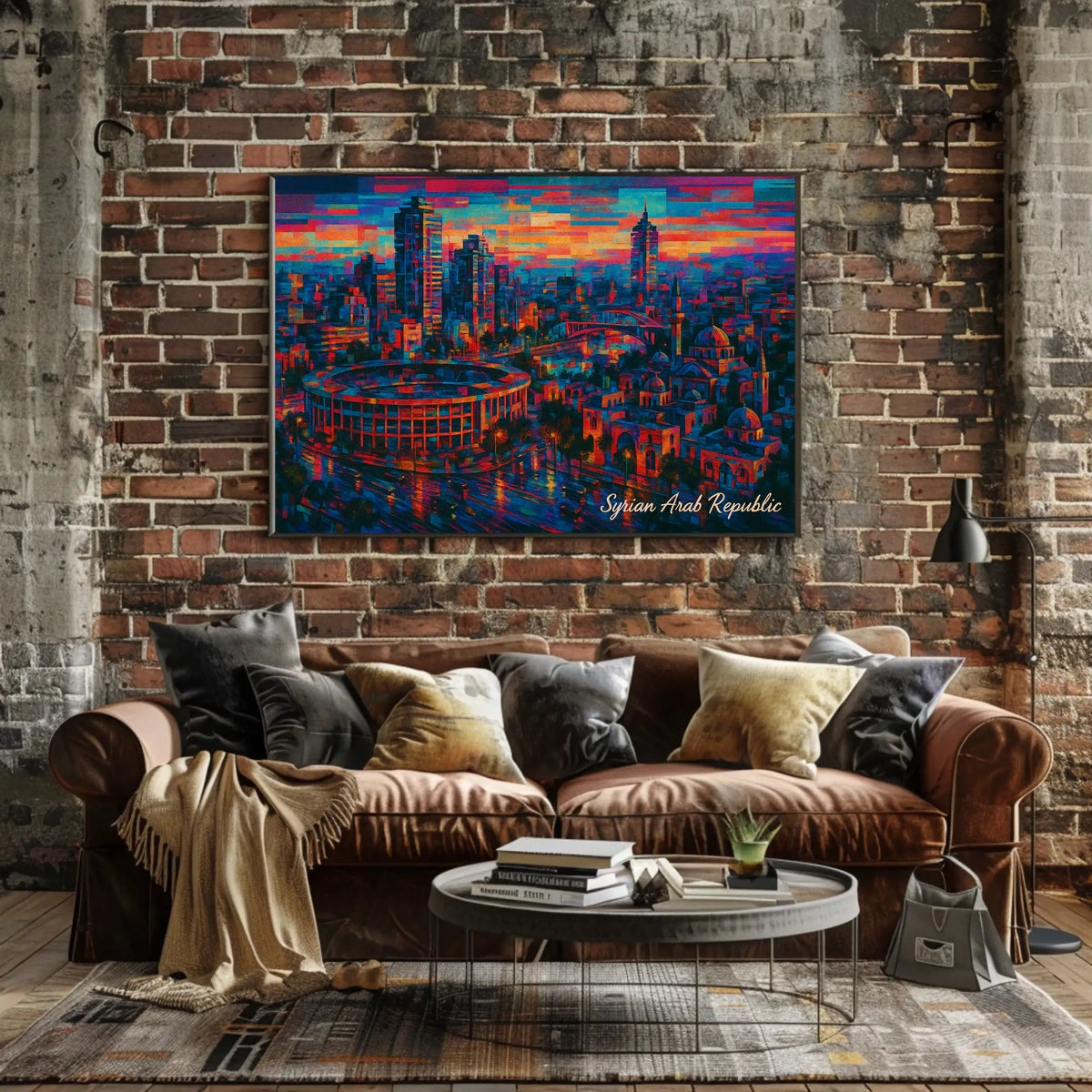 Syrian Arab Republic Vibrant Cityscape Poster