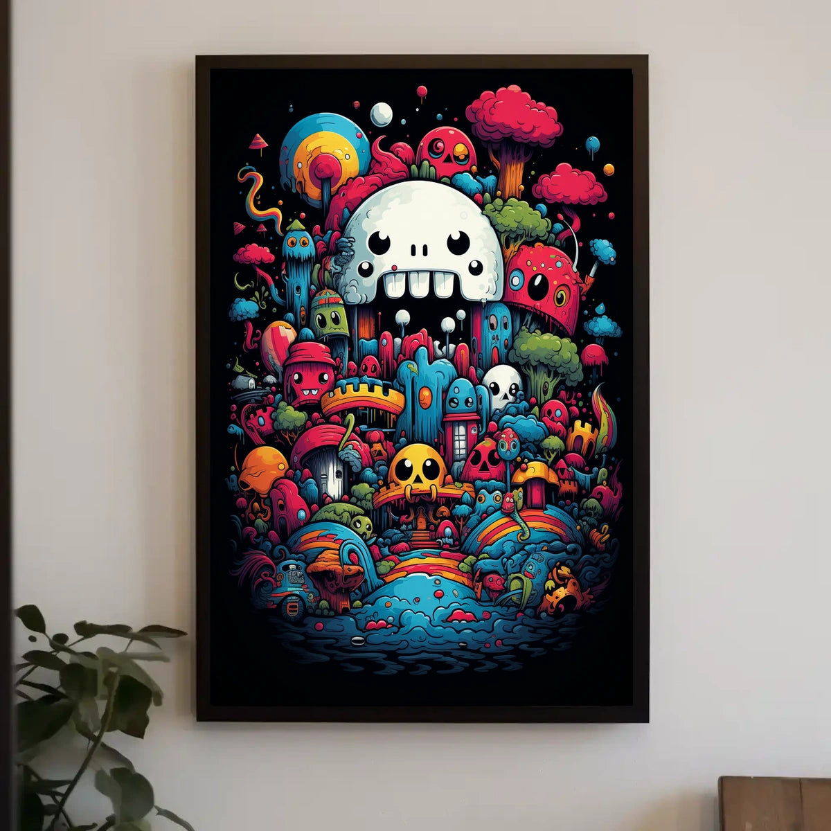 Whimsical Skullscape Poster