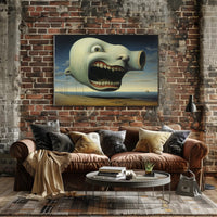 Surreal Floating Head Seaside Abstract Artistic Poster