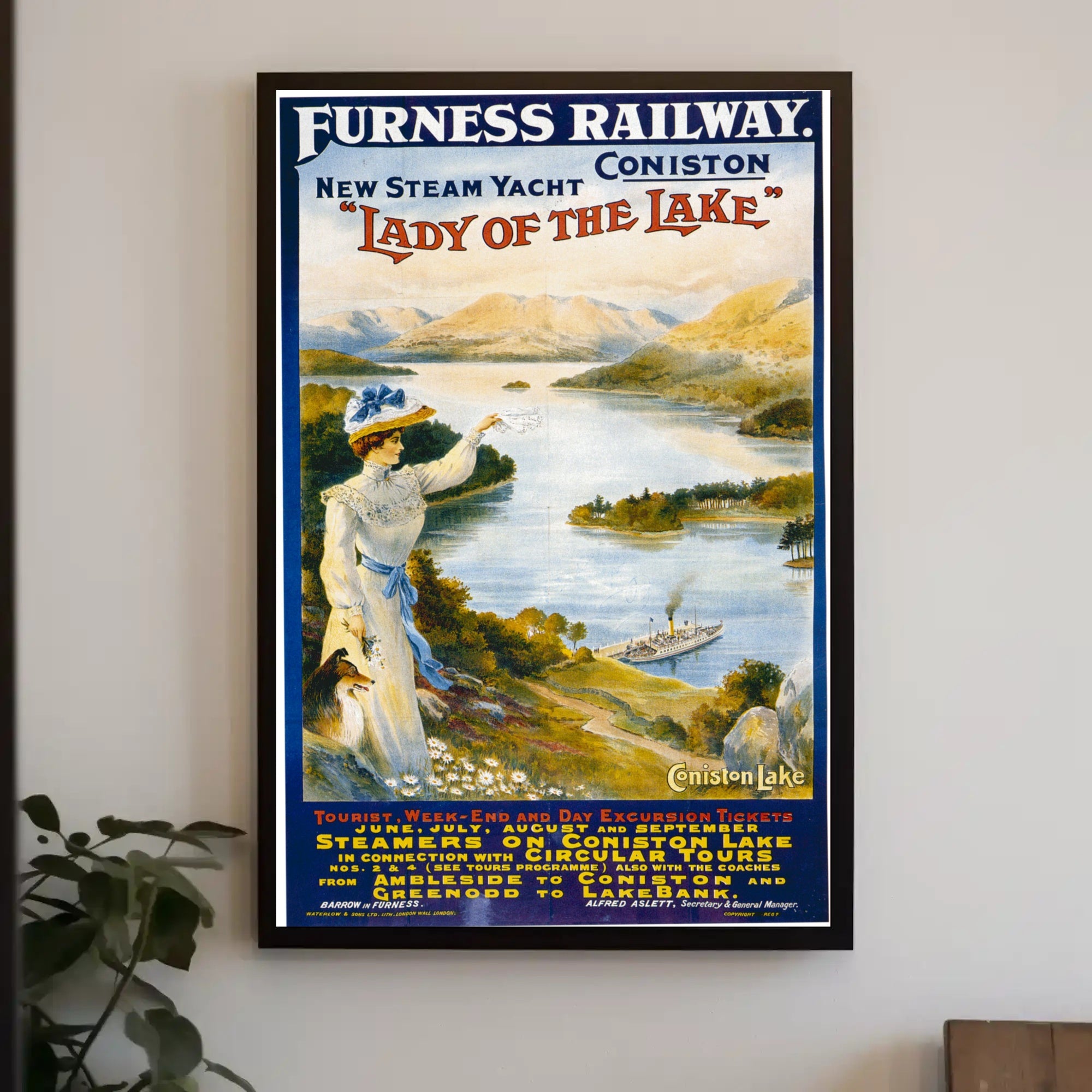 Furness Railway Lake Excursions Vintage Travel Poster PosterGoat