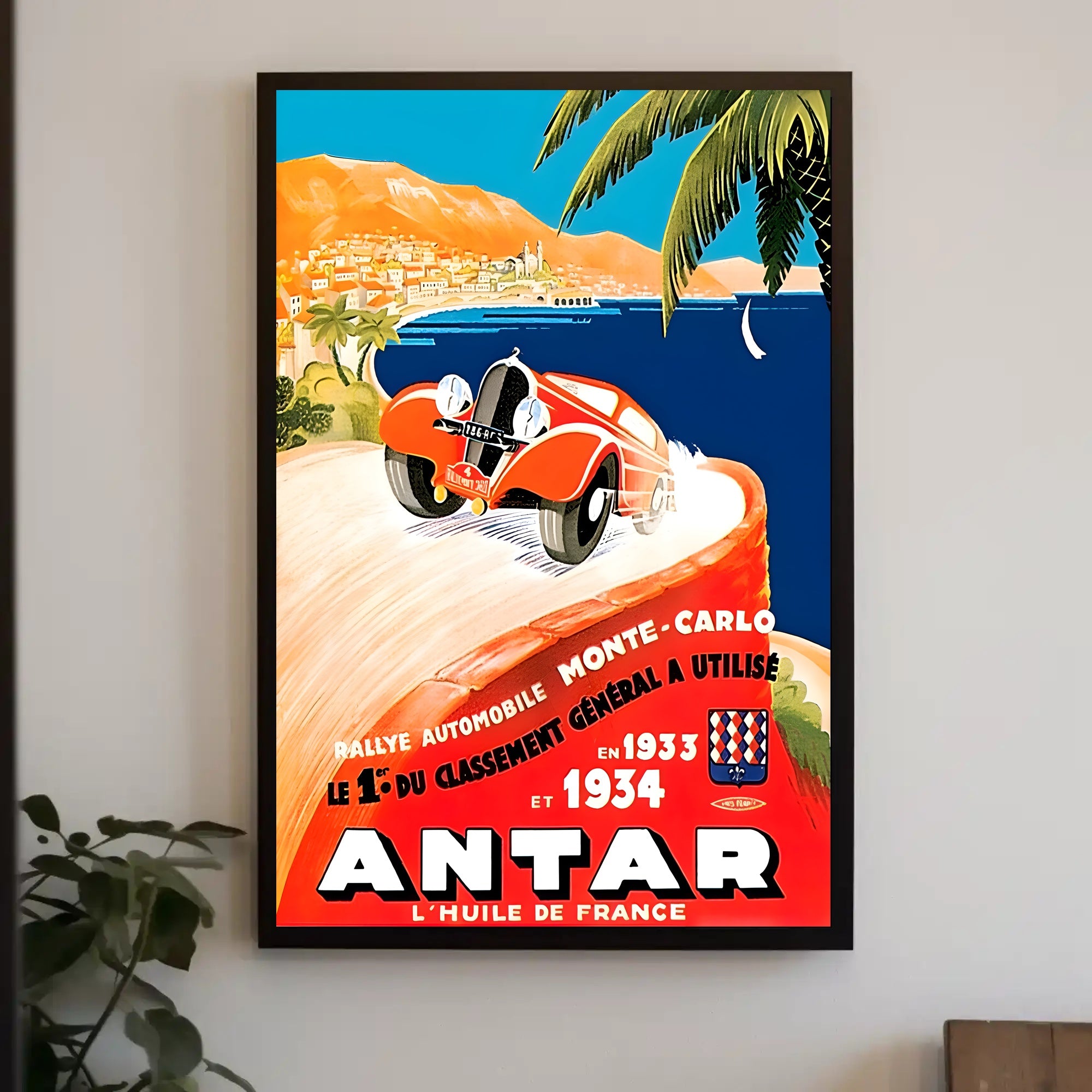 Monte Carlo Rally Advertisement Poster