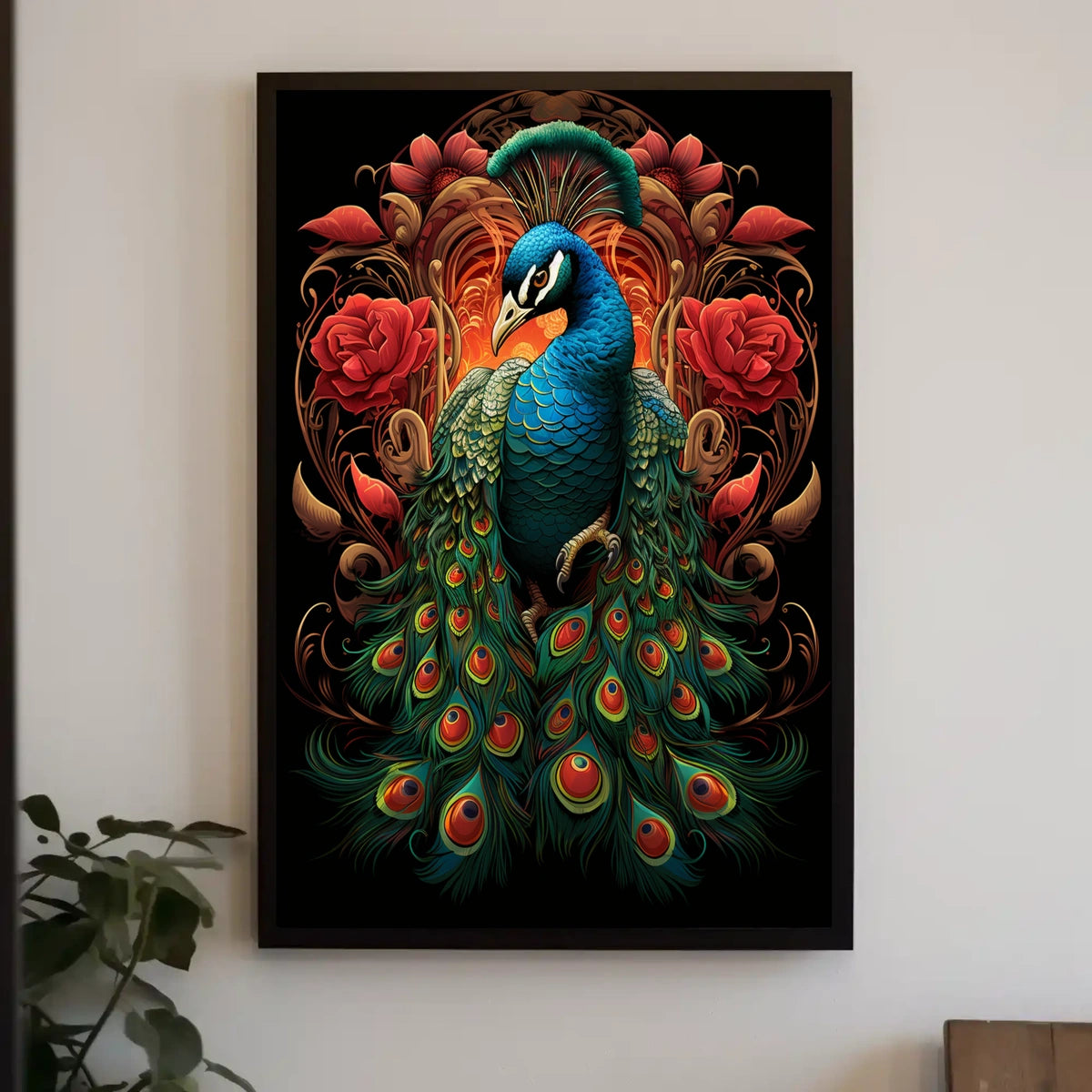 Majestic Peacock In Bloom Poster