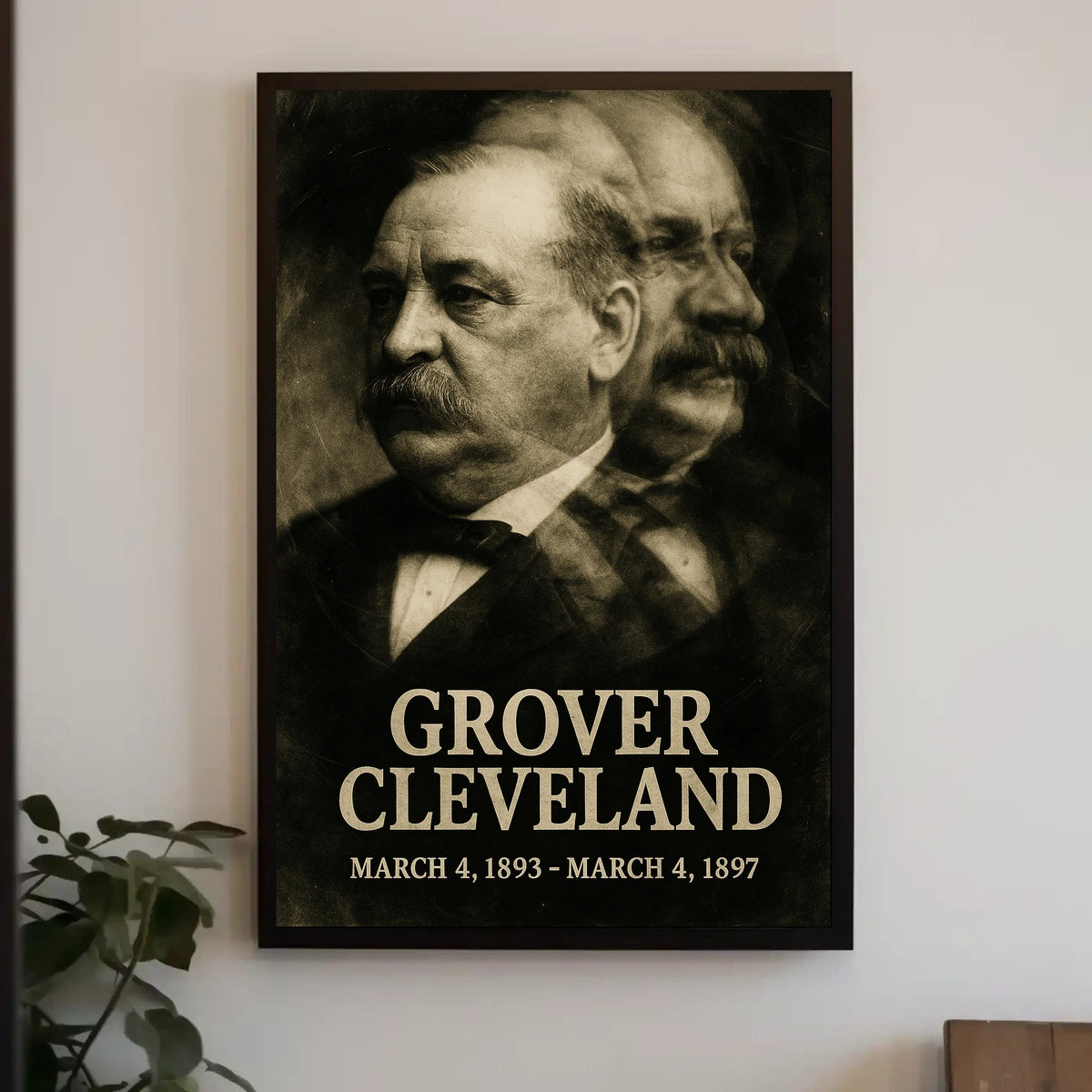 Grover Cleveland 24th President of the United States Double Exposure Poster