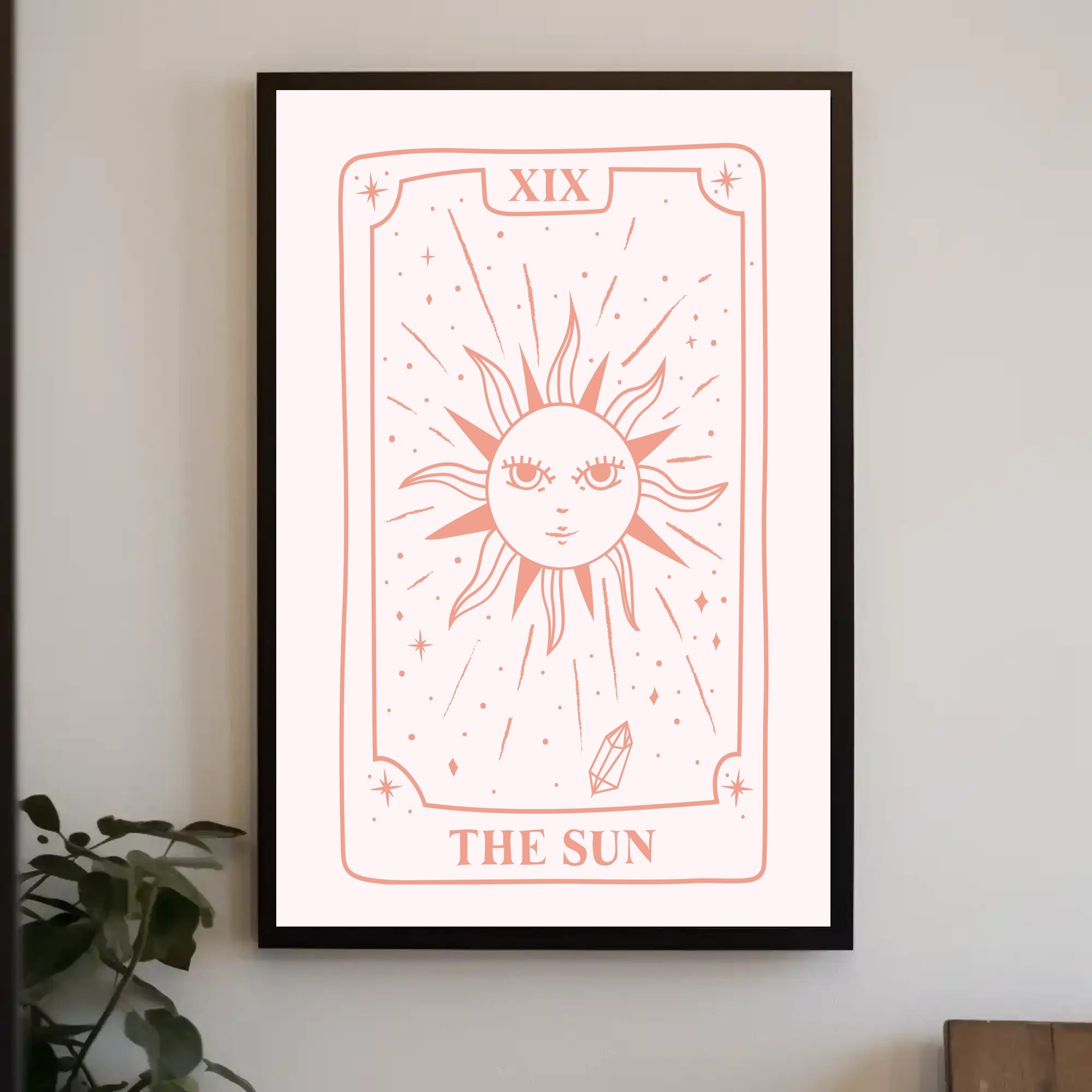 The Sun Tarot Card Abstract Wall Art Poster PosterGoat