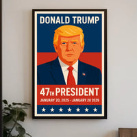 Trump 47th President Patriotic Vintage Poster