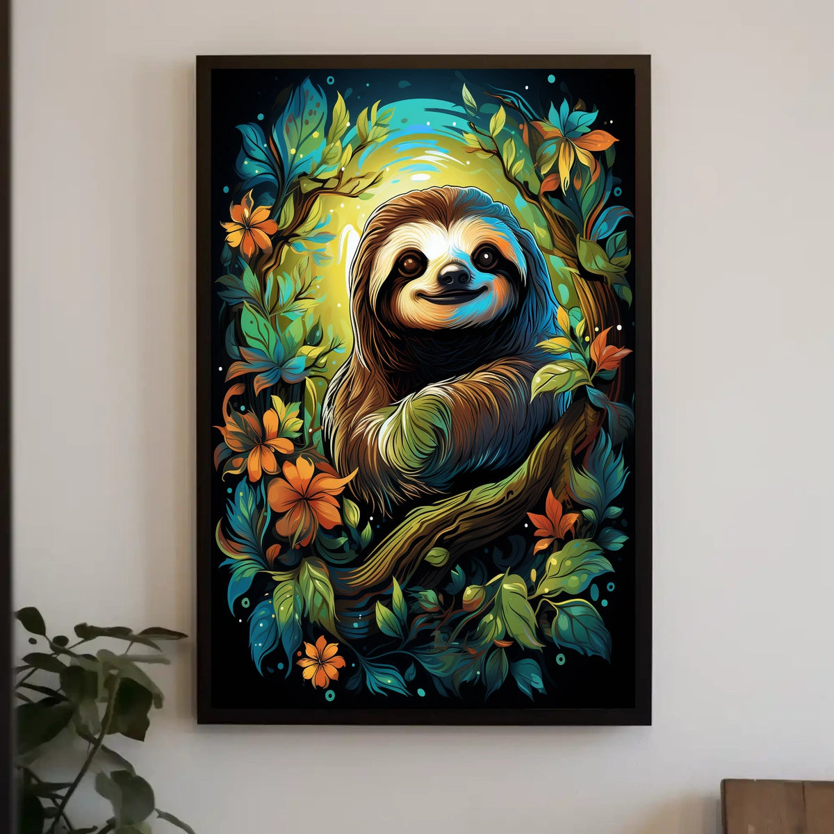 Enchanted Sloth In Nature Poster