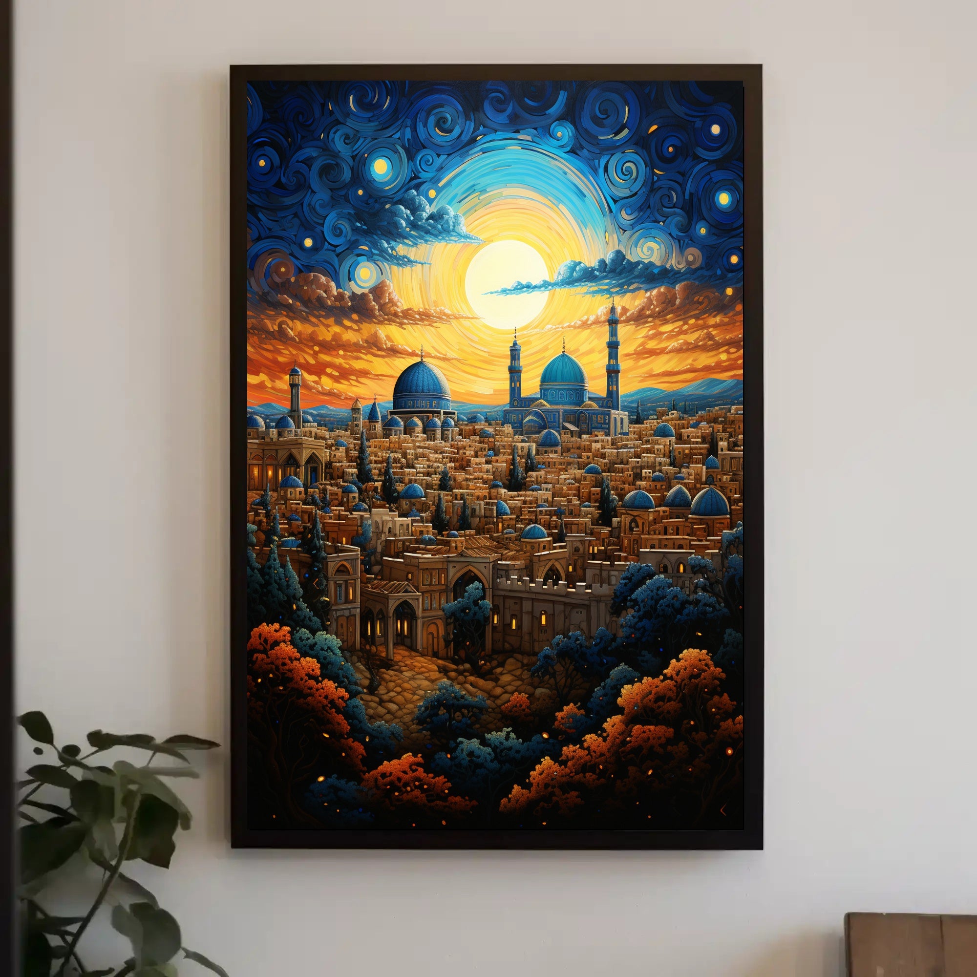 Enchanted Cityscape At Dusk Poster
