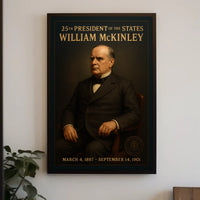 William McKinley Historical Portrait Presidential Poster PosterGoat