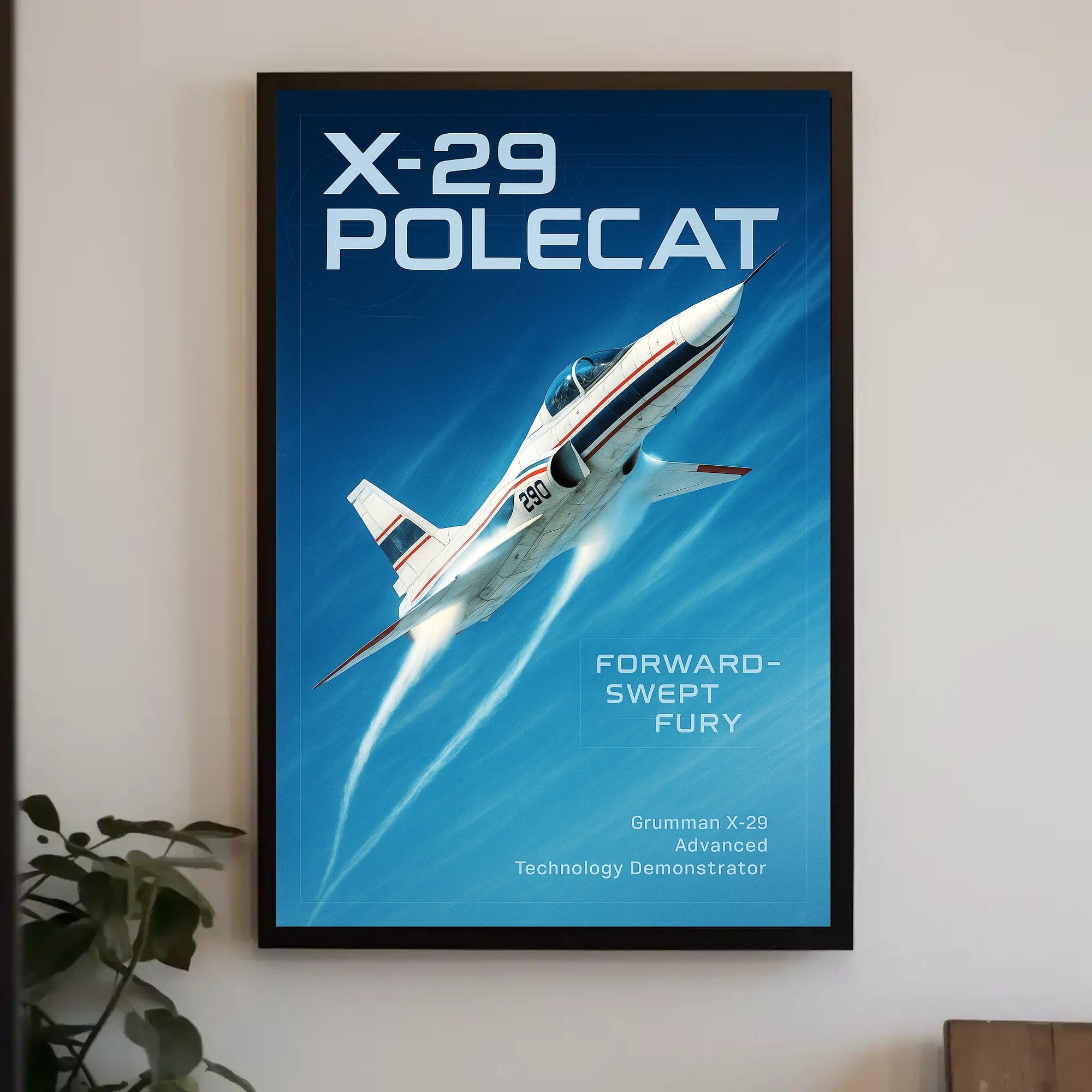 X-29 Polecat Forward-Swept Fury Poster PosterGoat