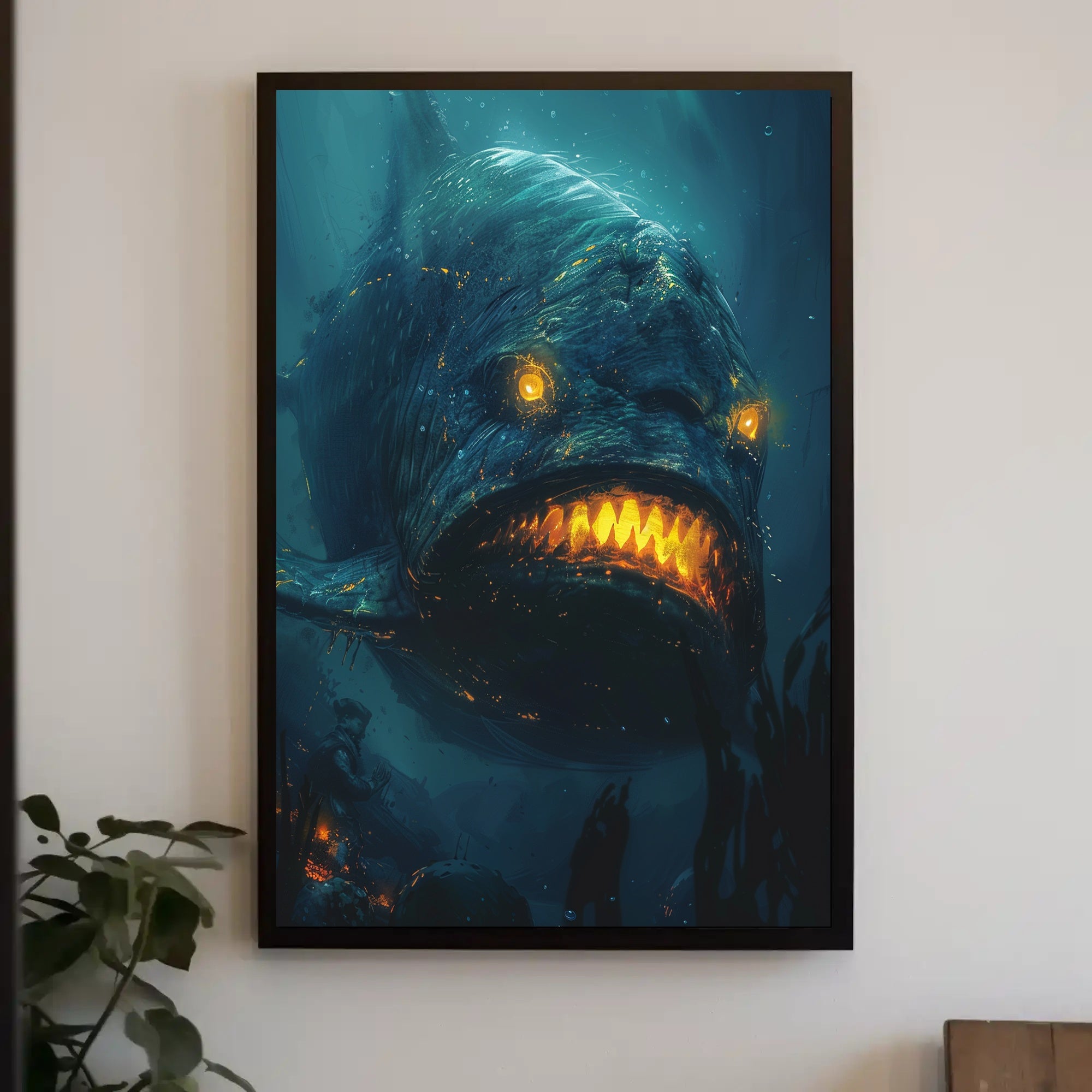 Mythical Sea Monster in Fantastical Underwater Adventure Poster PosterGoat