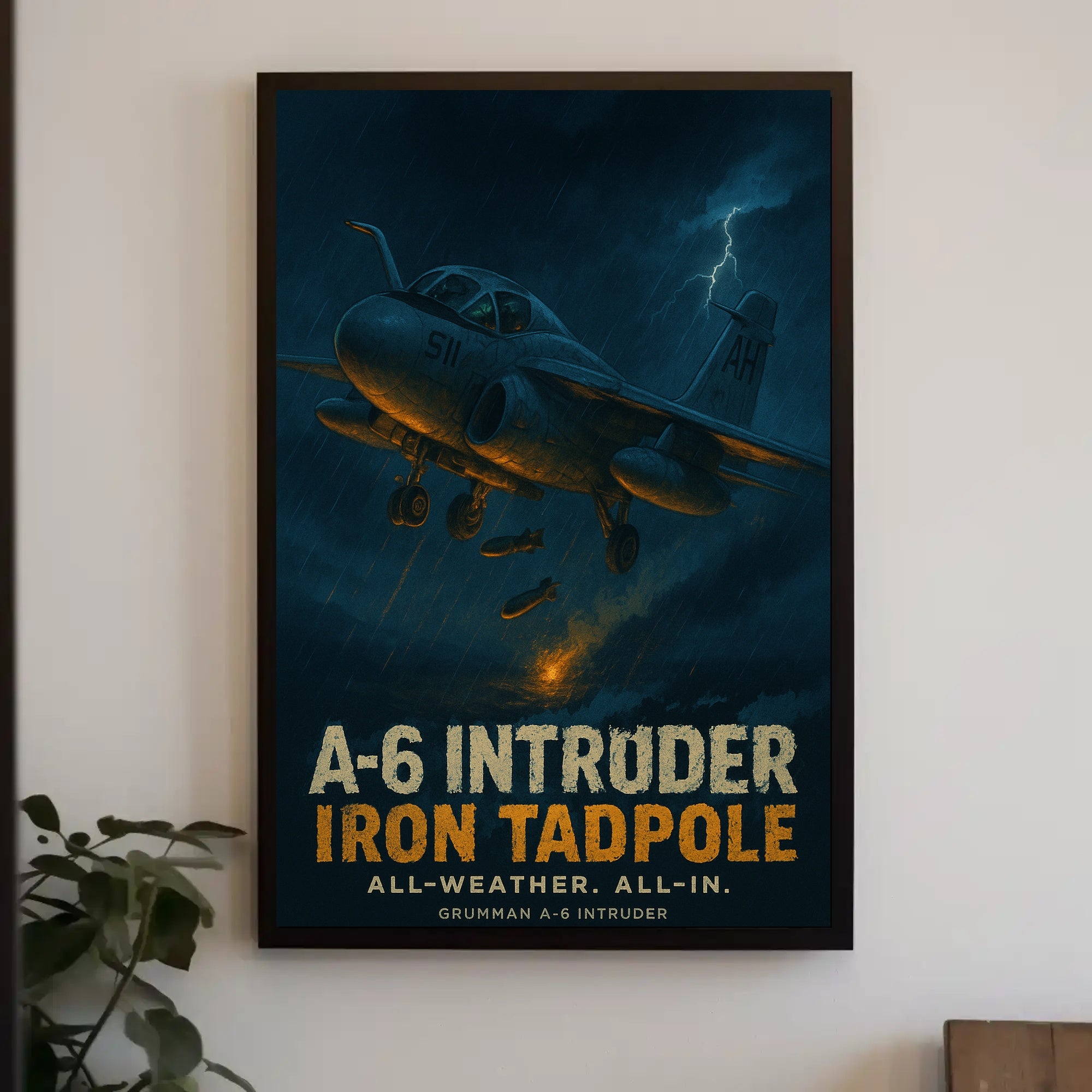Grumman A-6 Intruder Combat Aircraft Poster