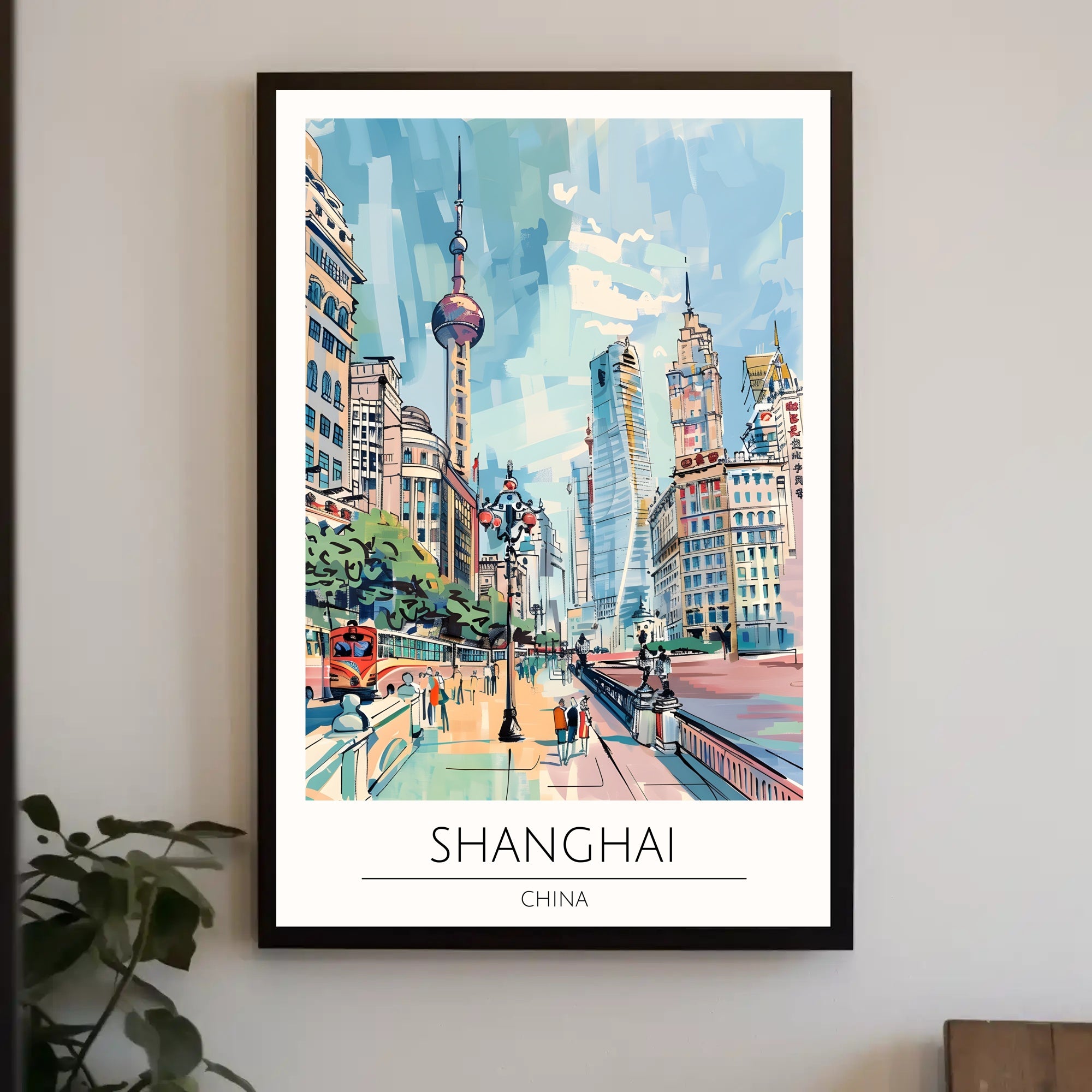 Shanghai Cityscape Poster PosterGoat