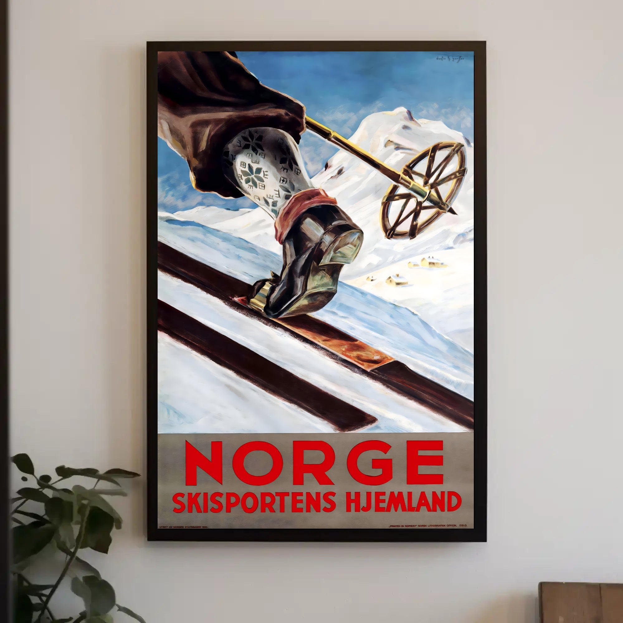 Norway: The Home of Skiing Poster PosterGoat