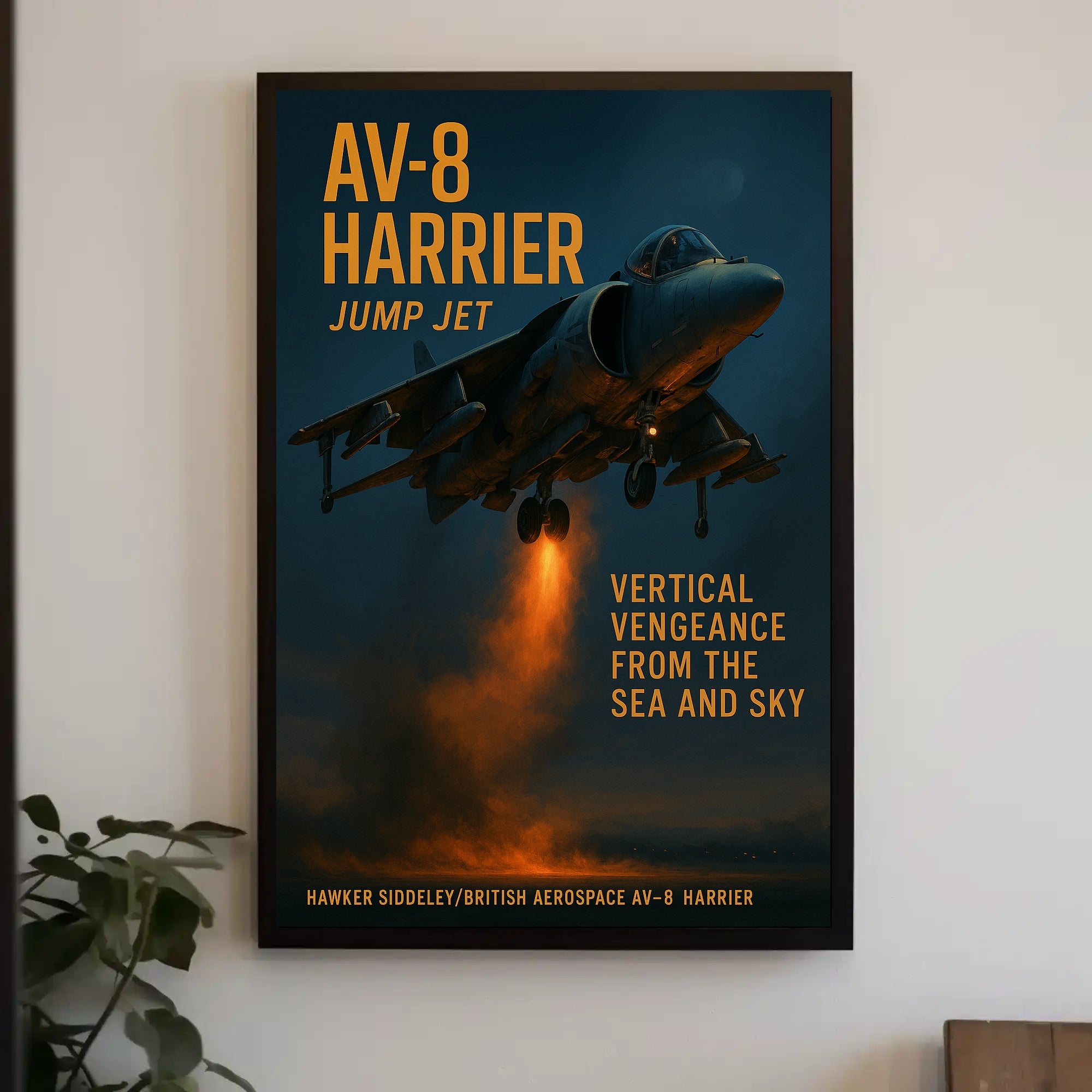 Harrier Jump Jet Aviation Art Poster