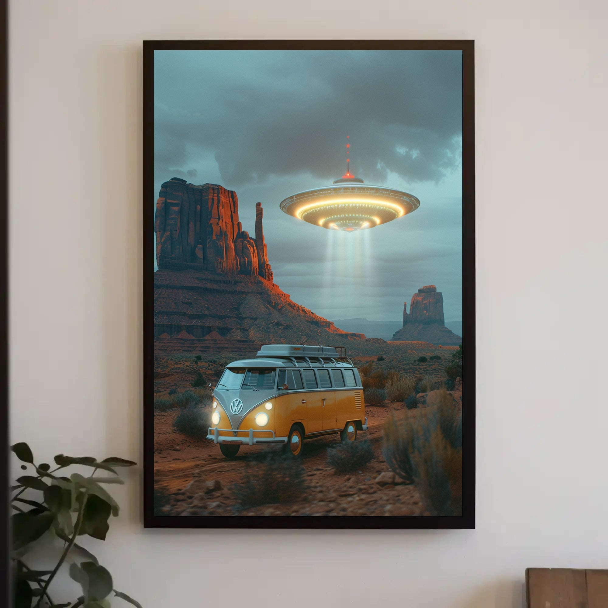 Encounter in the Desert Art Print Poster for Home Decor PosterGoat