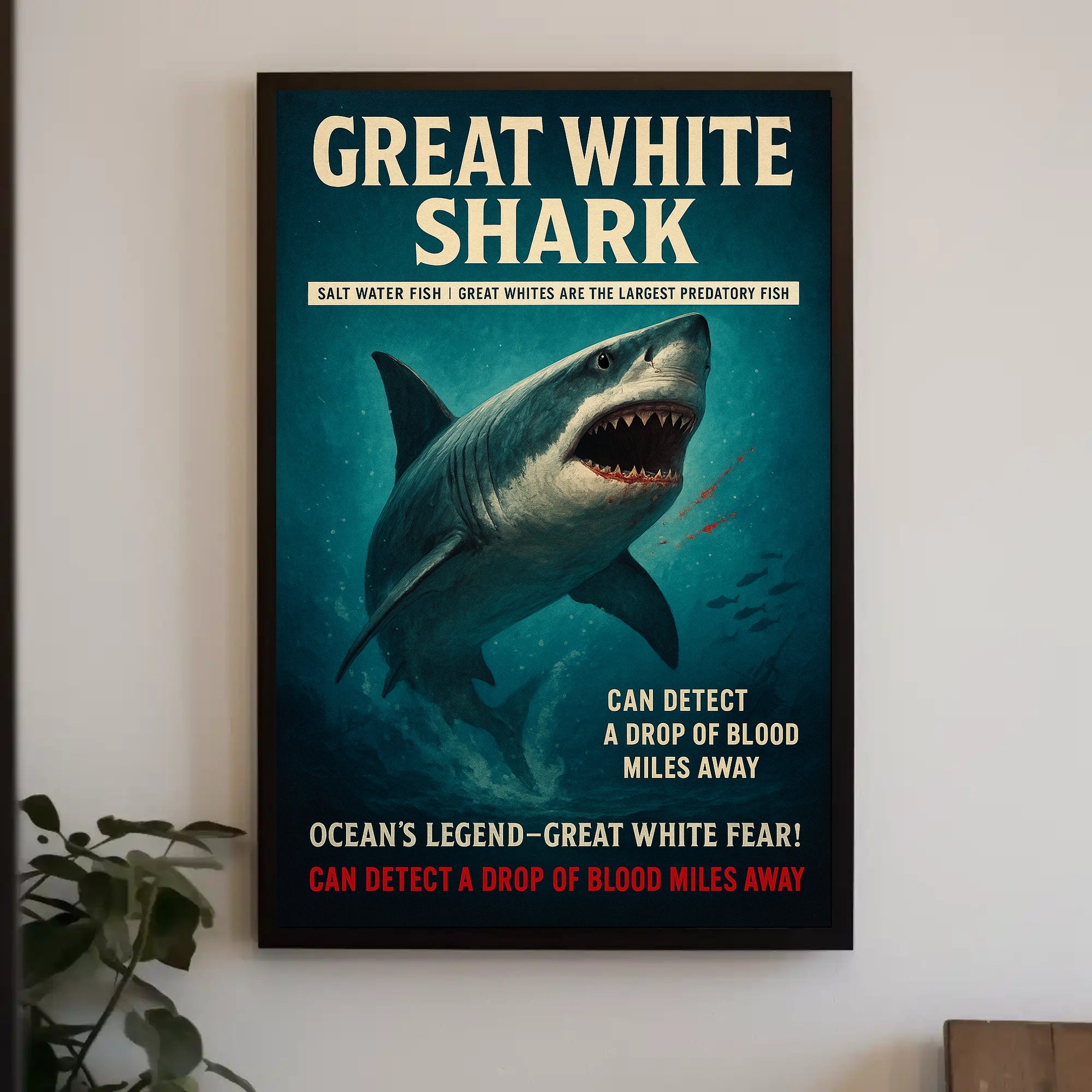 Great White Shark โ Ocean's Legend Poster PosterGoat