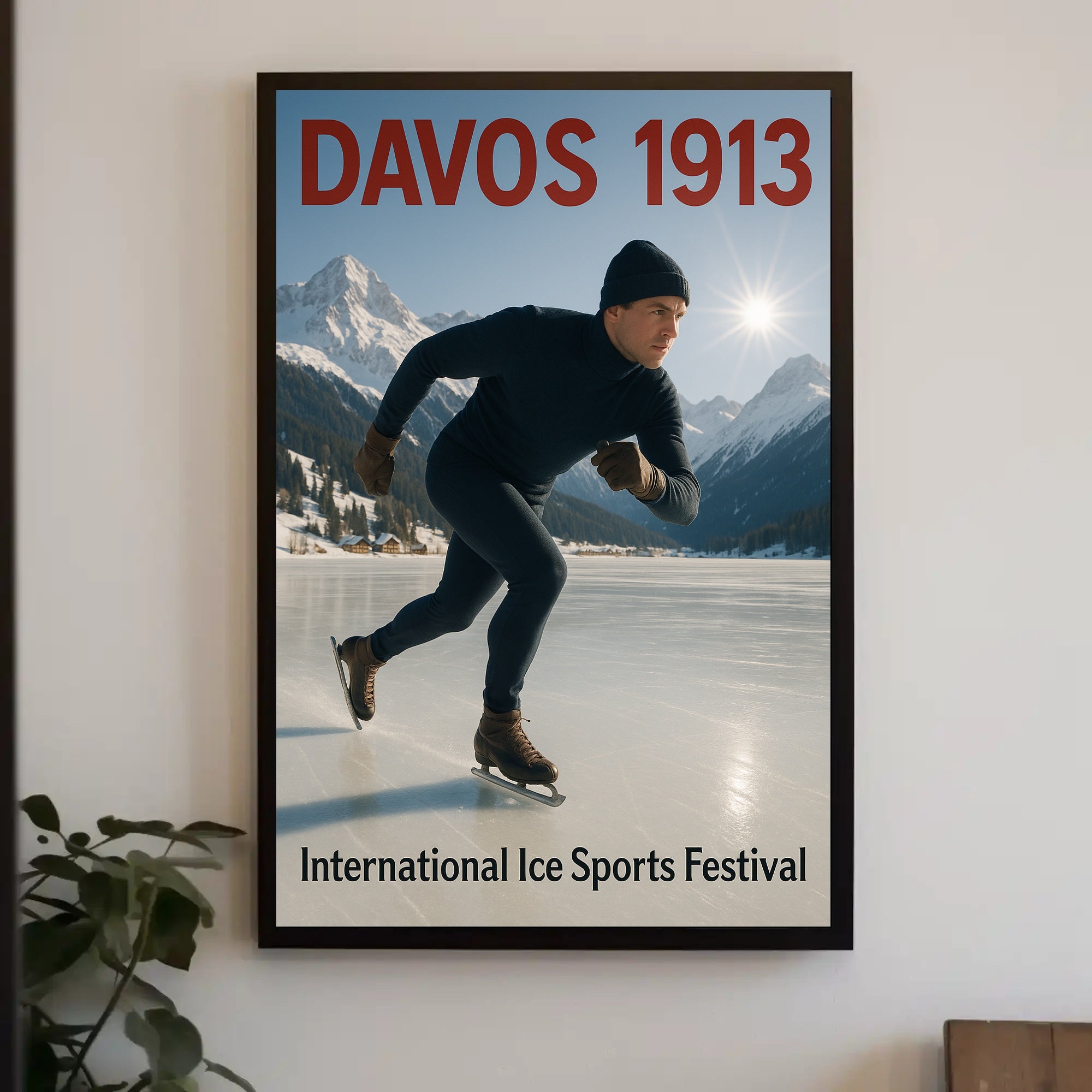 Davos 1913 Ice Sports Festival Poster PosterGoat
