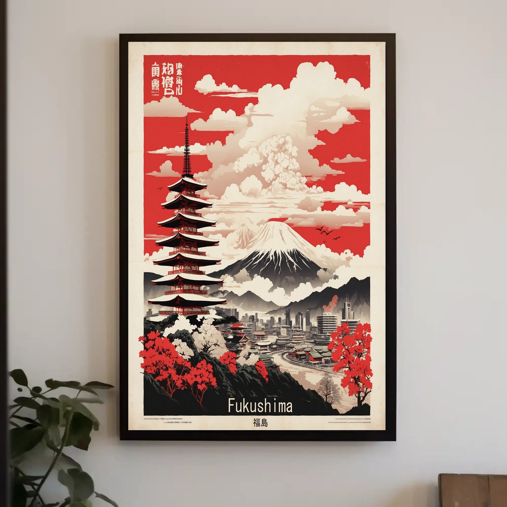 Fukushima Modern Tradition Blend Travel Poster