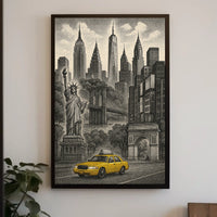 Iconic New York City Landmarks Poster