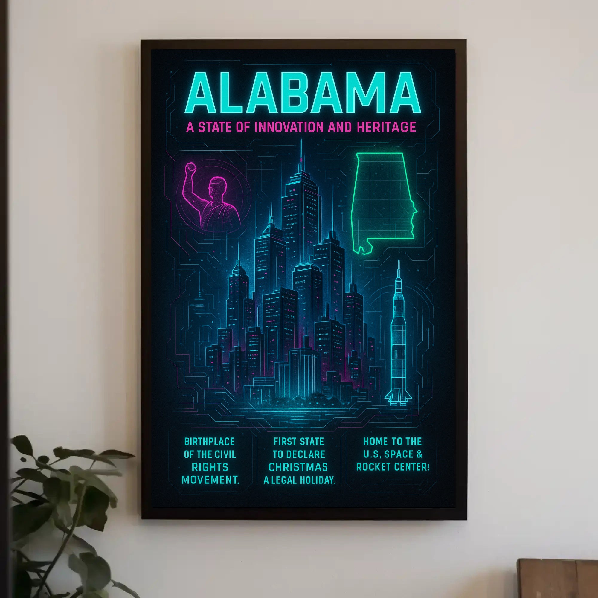 Alabama A State of Innovation and Heritage Poster