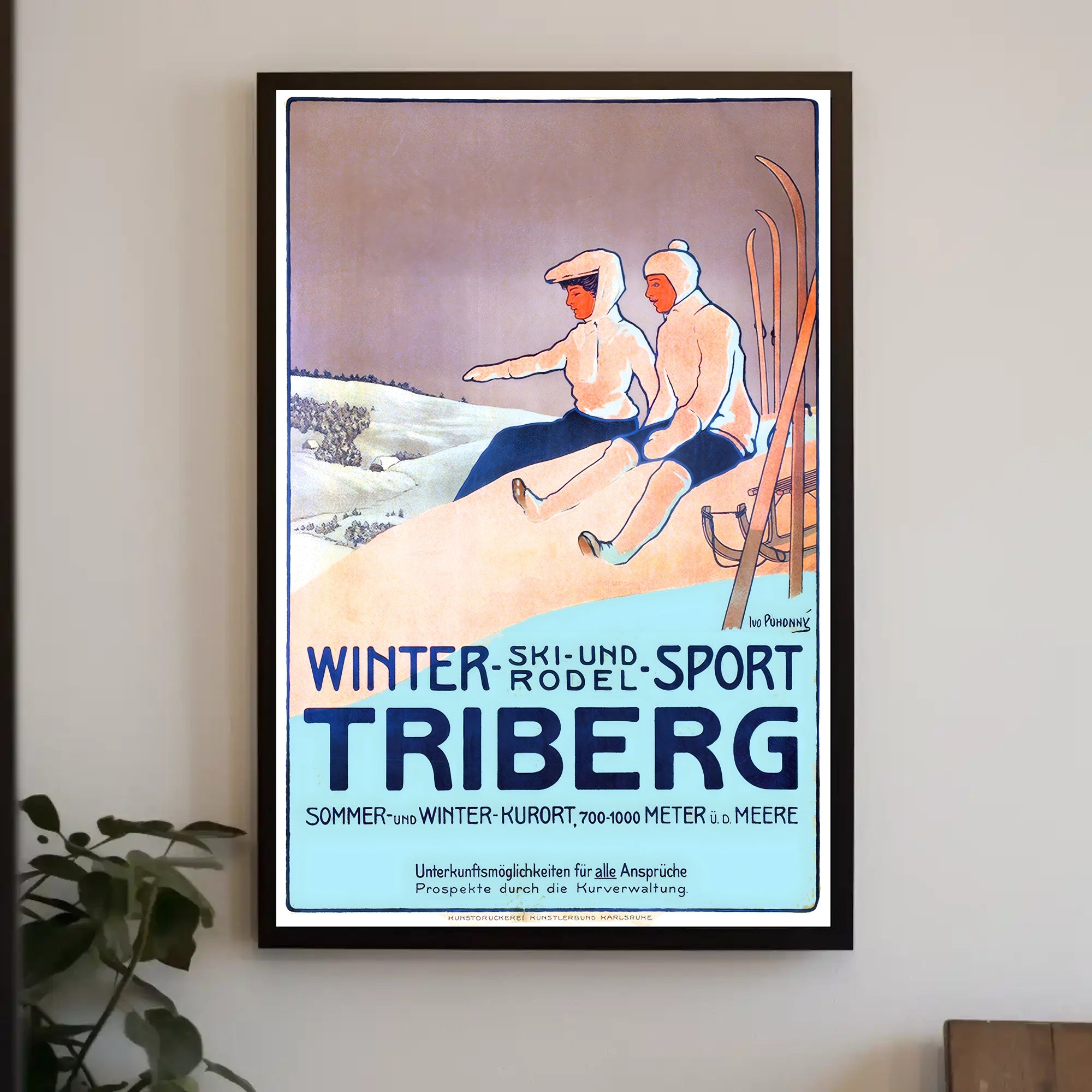 Winter Sports in Triberg Poster PosterGoat