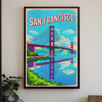 San Francisco Bridge Illustration Poster