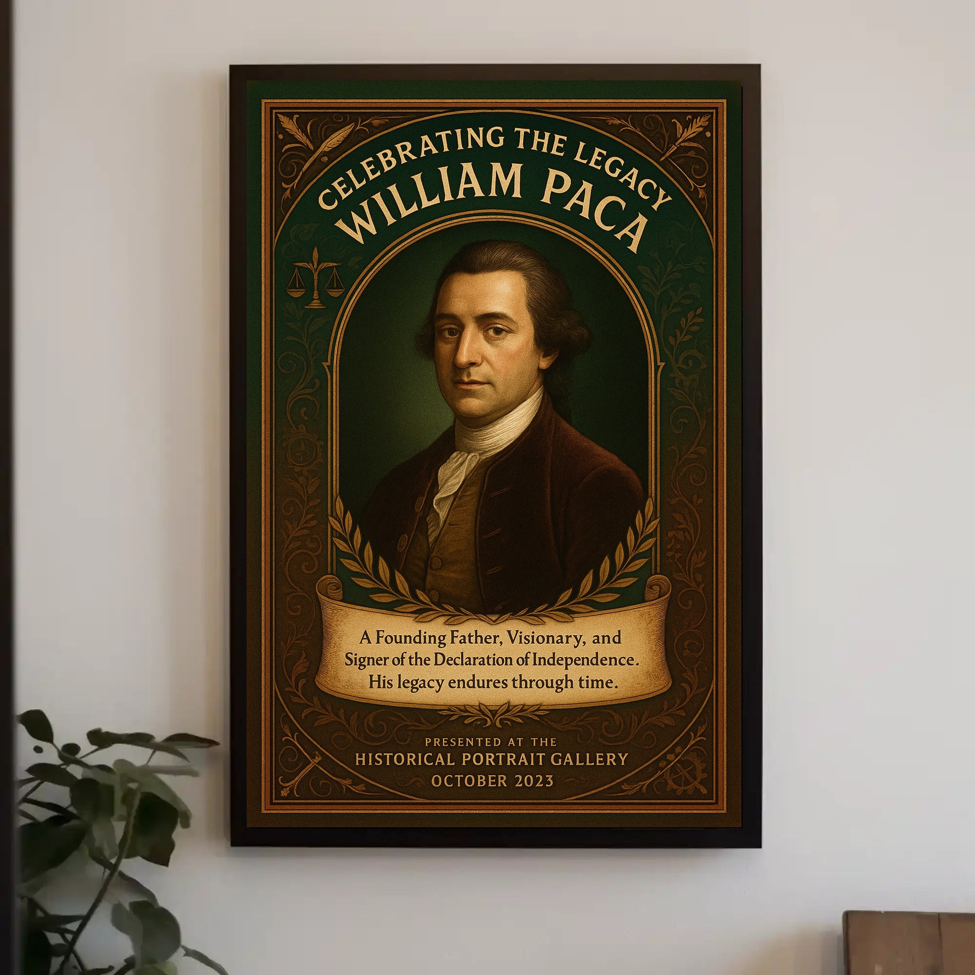 Celebrating the Legacy of William Paca Poster PosterGoat