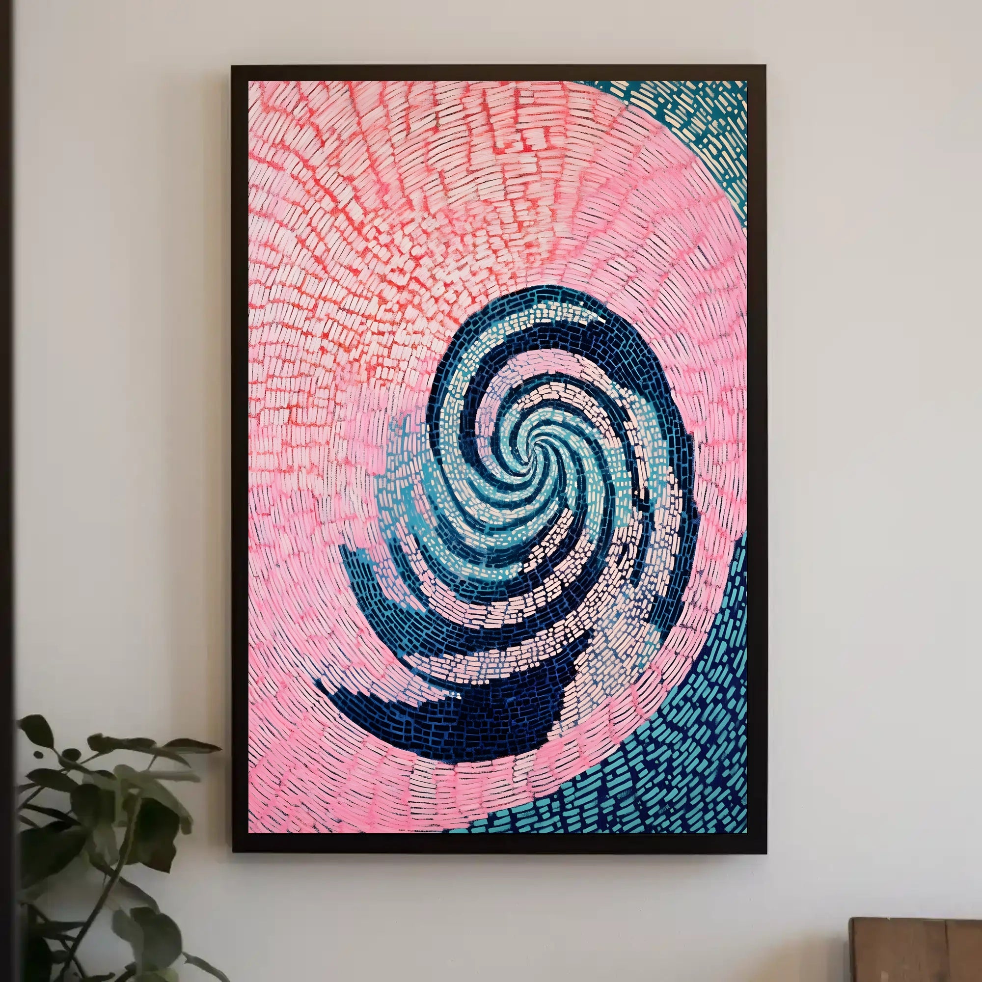 Swirling Mosaic Abstract Poster Wall Art Print