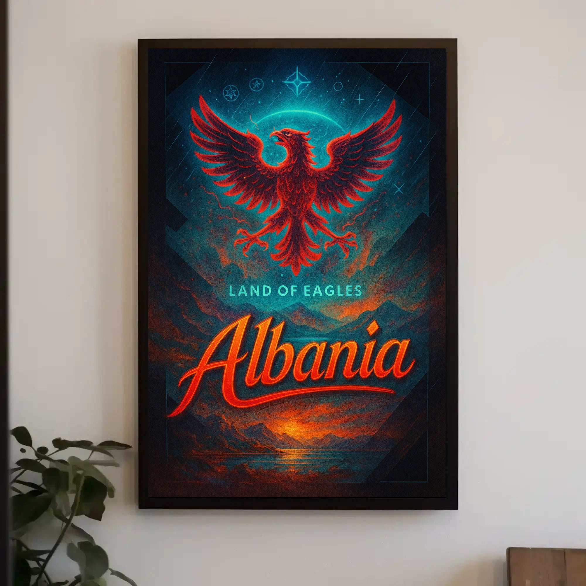 Albania Travel Poster Vintage Land Of Eagles Print