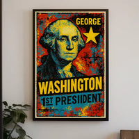 George Washington 1st President of the United States Graffiti Pop Art Poster