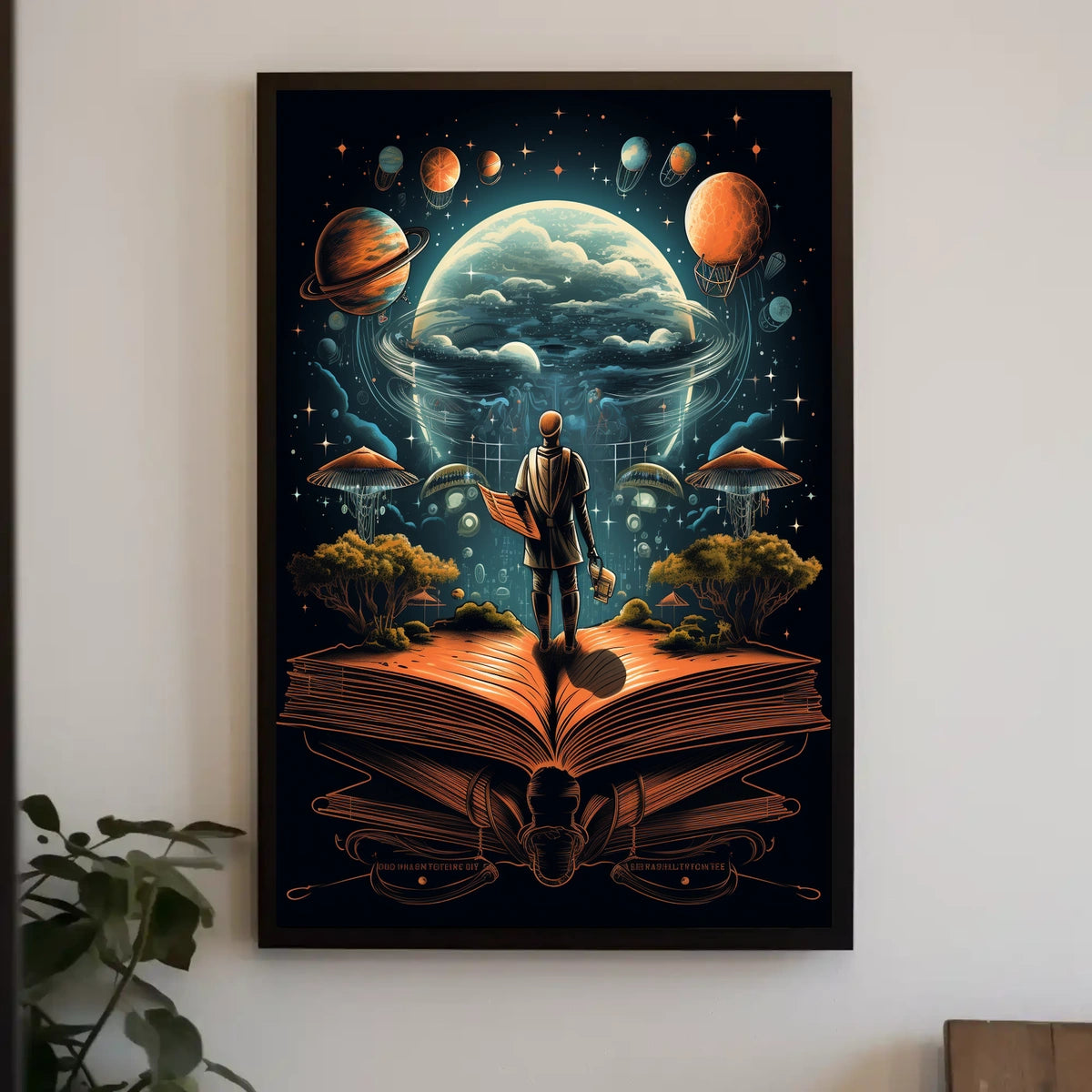 Cosmic Journey Through Knowledge Poster