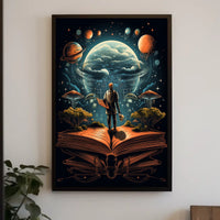 Cosmic Journey Through Knowledge Poster