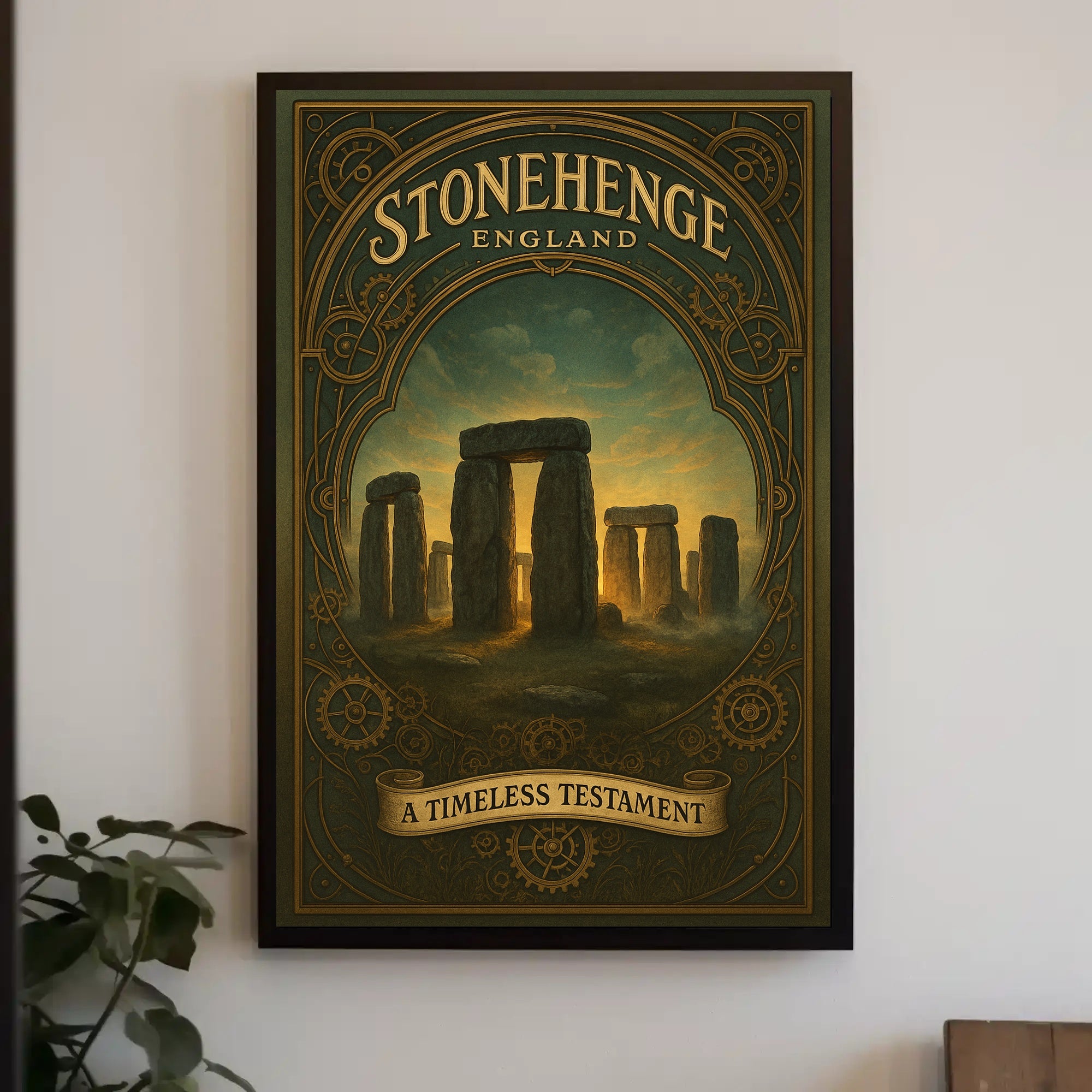 Stonehenge Timeless Travel Poster Vintage Wall Art