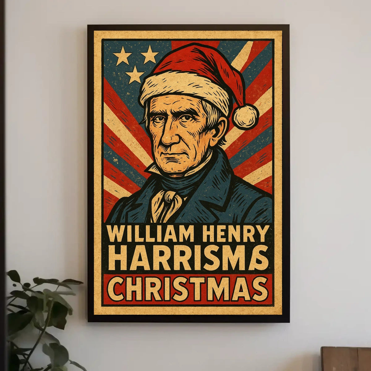 William Henry Harrison Christmas Poster