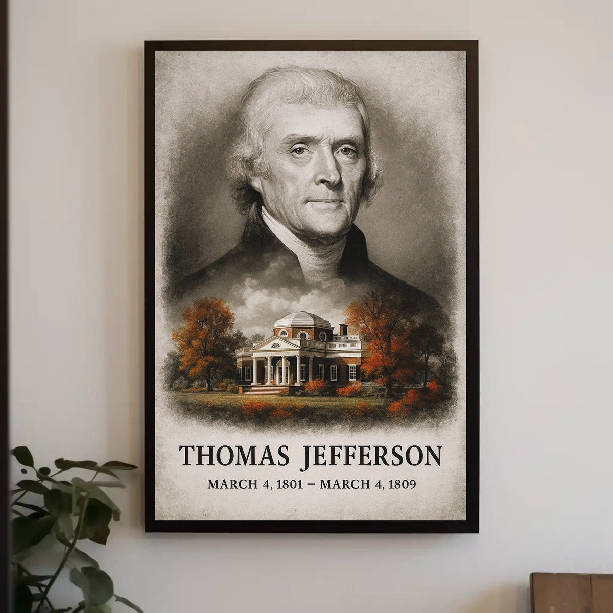 Thomas Jefferson 3rd President of the United States Reflections Poster