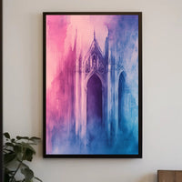 Gothic Dreamscape Watercolor Abstract Artistic Poster