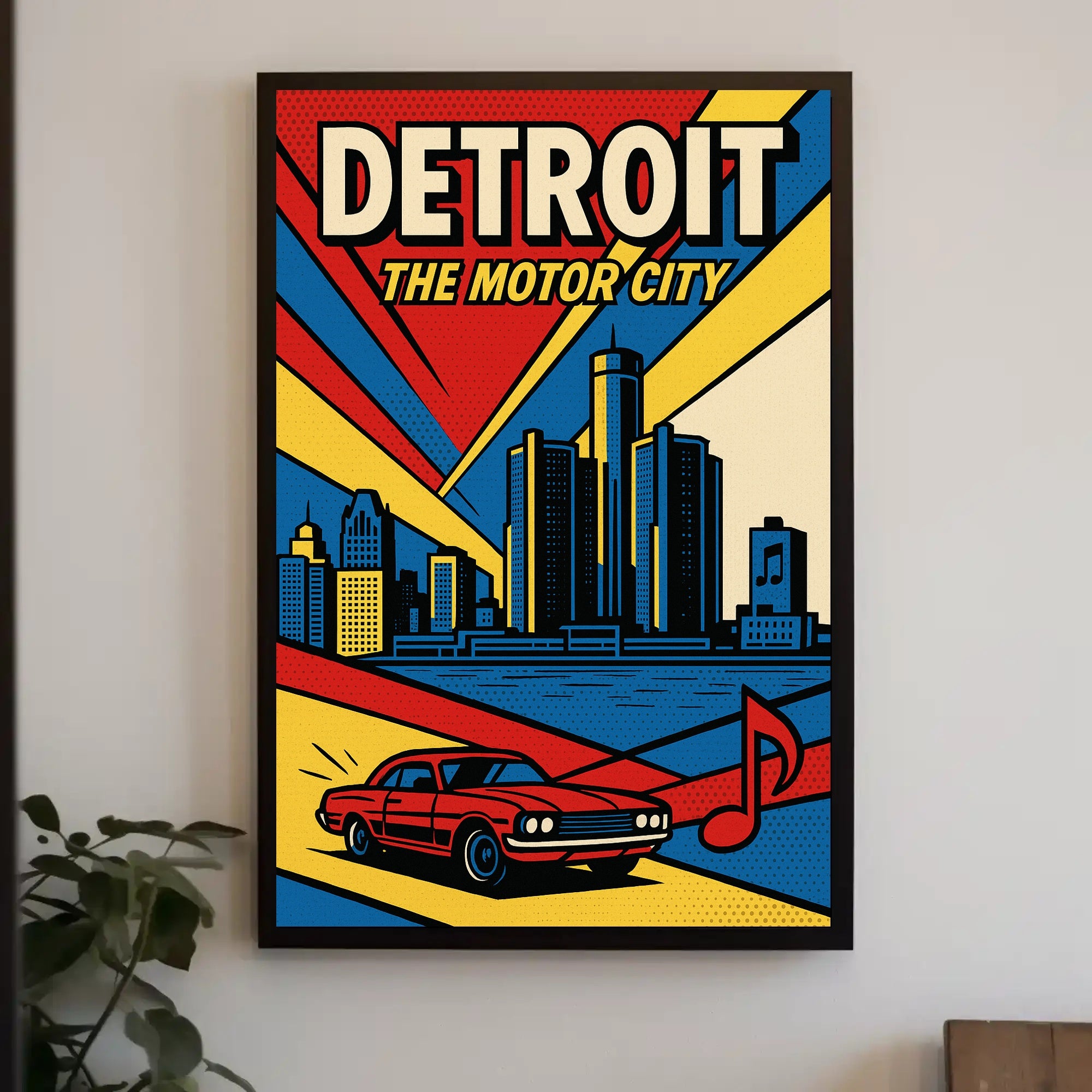 Detroit Vintage Travel Poster Wall Art Print