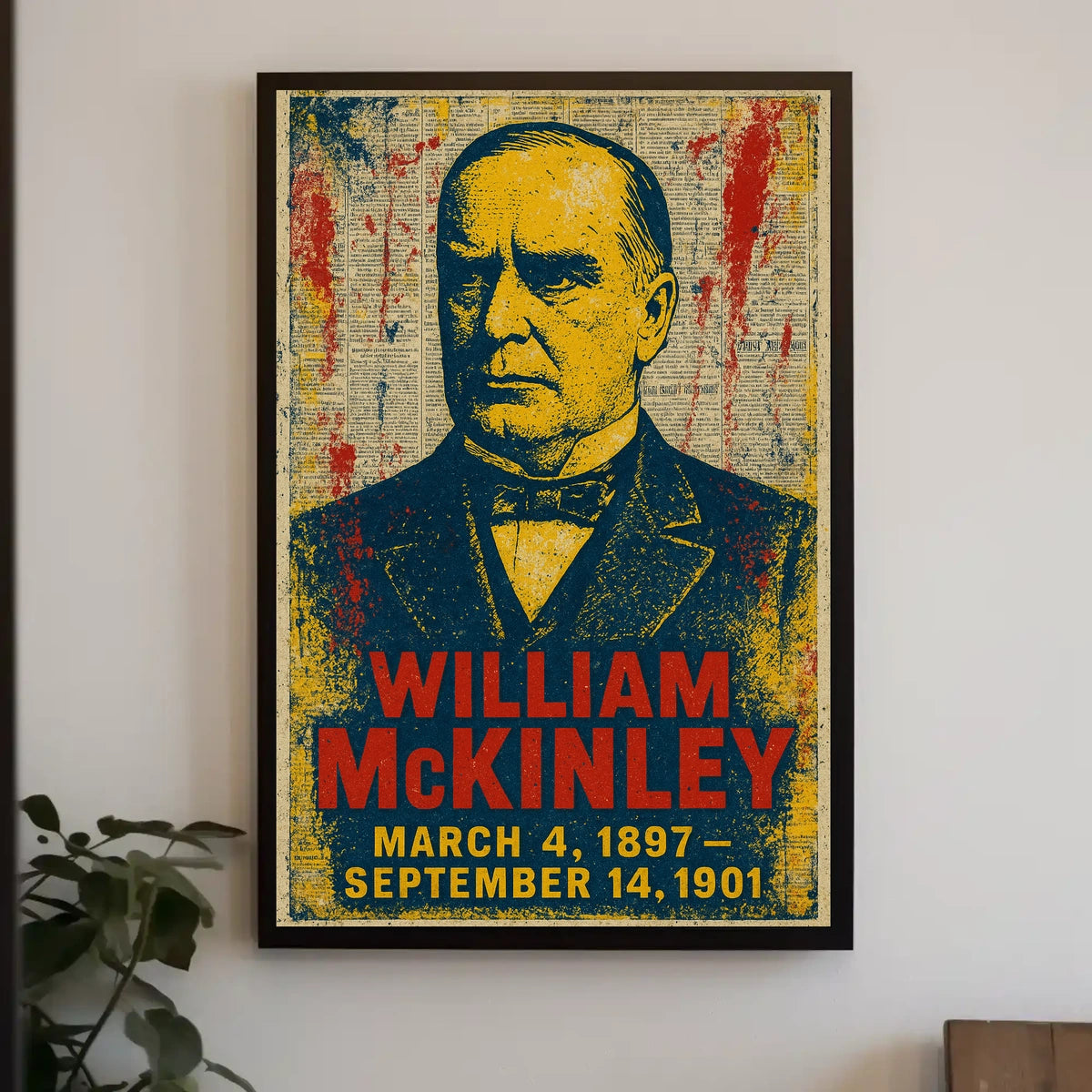 William McKinley 25th President of the United States Street Art Mashup Poster
