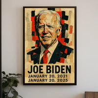 Joe Biden 46th President of the United States Layered paper Collage Poster