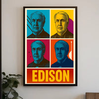 Edison Pop Art Portrait – Historical or Presidential Poster