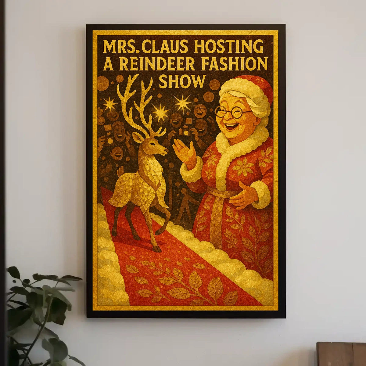 Mrs. Claus Hosts a Reindeer Fashion Show Poster