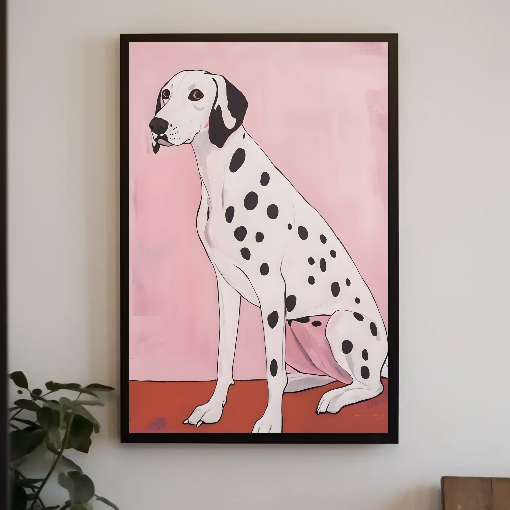Dalmatian Dog Poster Modern Minimalist Wall Art