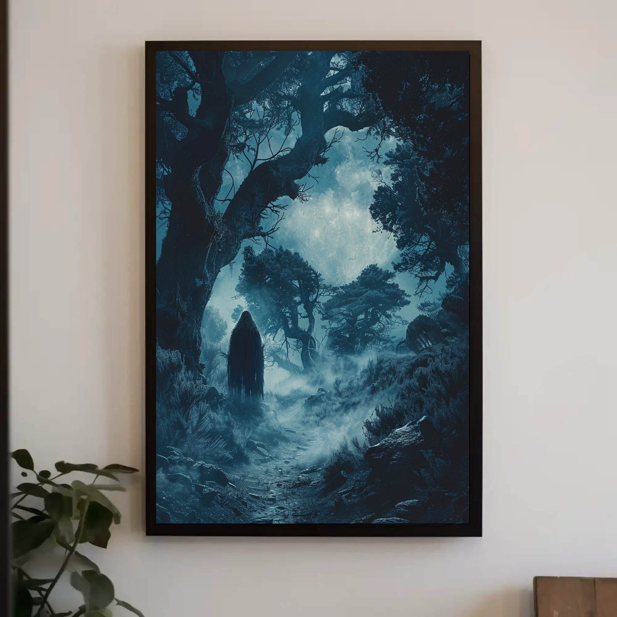 Enigmatic Forest Wanderer Wall Art Poster Decor PosterGoat