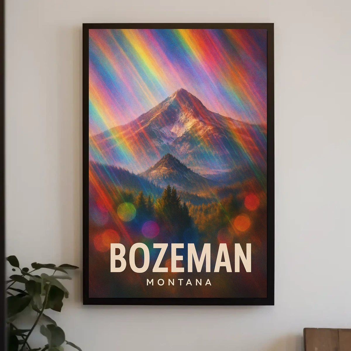 Bozeman Montana Scenic Wanderlust Minimalist Poster