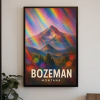 Bozeman Montana Scenic Wanderlust Minimalist Poster